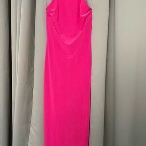 Pink Halter Maxi Dress
